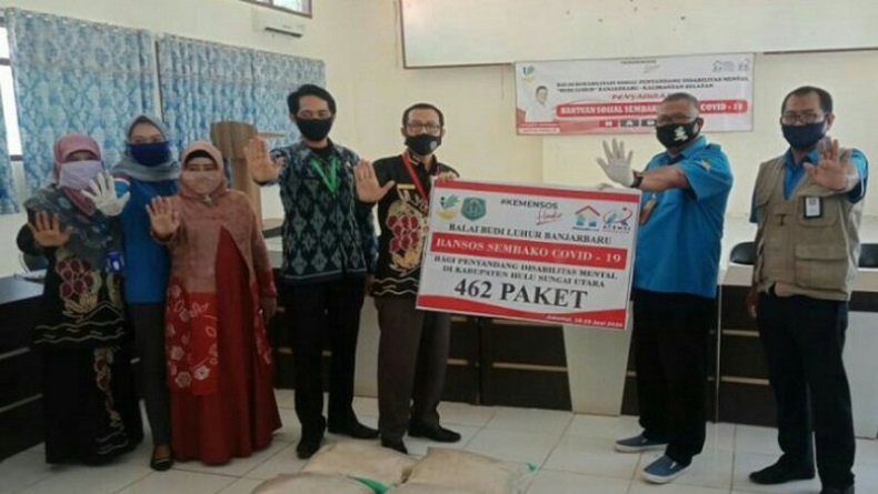 612 Orang dengan Gangguan Jiwa di Hulu Sungai Utara Dapat Paket Sembako dari Kemensos