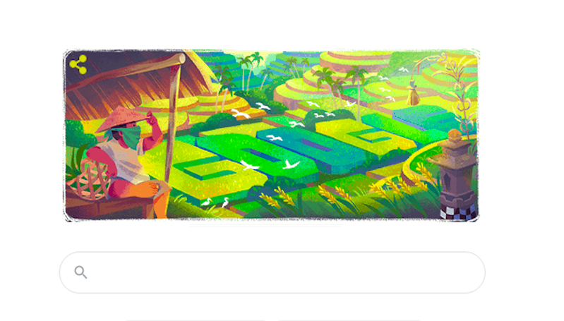 Google Angkat Warisan Budaya Subak lewat Doodle Hari Ini 