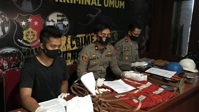 Polda Sulsel Tangkap Pencuri Kabel Optik Milik PLN yang Beraksi di 32 Titik