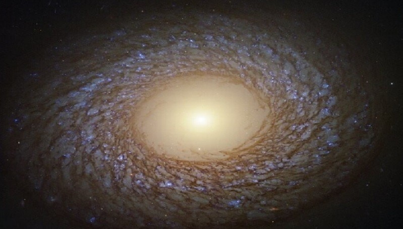 Hubble Tangkap Gambar Galaksi Berbulu, Terlihat Ada Tonjolan di Tengahnya