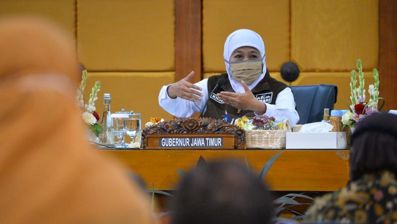 Zona Merah Covid-19 di Jatim Bertambah, Khofifah: Ayo Tingkatkan Kewaspadaan