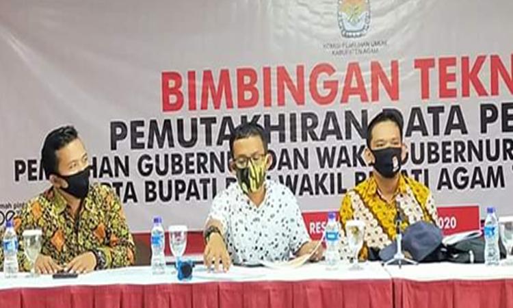 Pastikan PPK Paham Pemutakhiran Data Pemilih, KPU Agam Gelar Bimtek