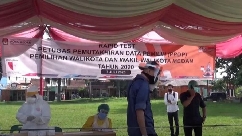 121 Petugas KPU Medan Reaktif Covid-19 Hasil Rapid Test