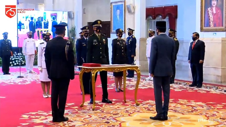 Pandemi Covid-19, Jokowi Pimpin Pelantikan Perwira Remaja TNI Polri Secara Virtual