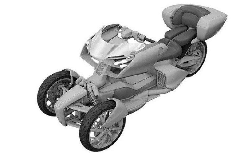 Yamaha Kembangkan Motor Konsep Roda 3 Bermesin Hybrid