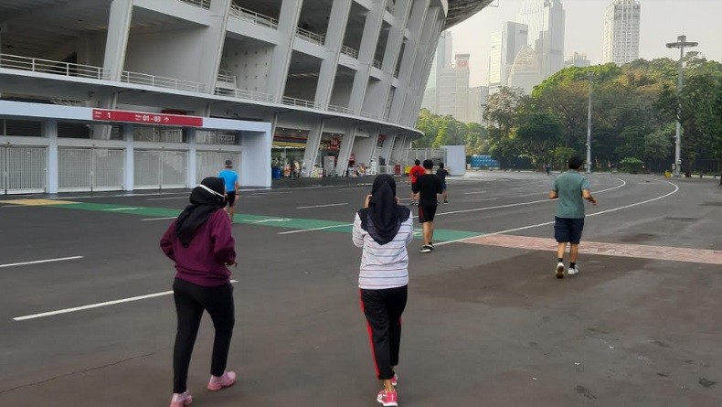 Berolahraga di SUGBK, Warga Ikuti Protokol Kesehatan Pencegahan Covid-19