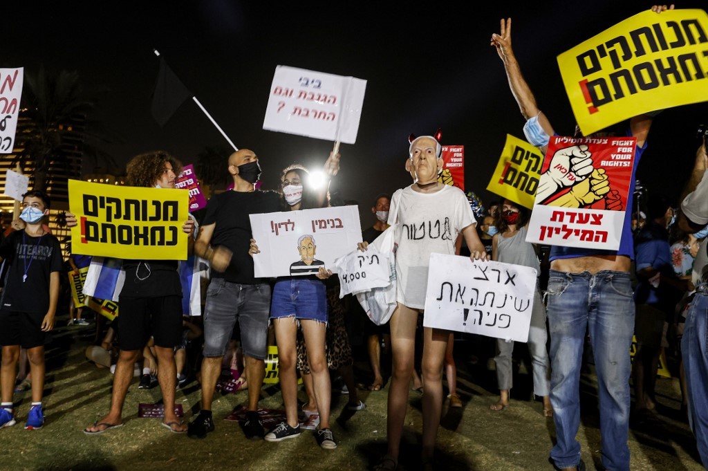 Orang-Orang Israel di Seluruh Penjuru Negeri Berunjuk Rasa, Tuntut Netanyahu Mundur