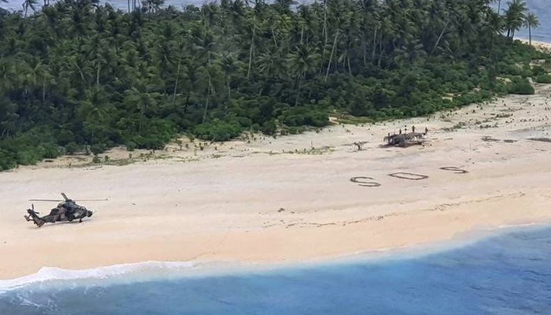 Terdampar di Pulau Tak Berpenghuni, 3 Orang Ini Diselamatkan Berkat Tulisan SOS di Pantai