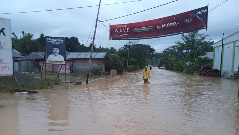 Masih Ada Desa di Bolsel Tergenang Banjir, PLN Belum Nyalakan Listrik di Sejumlah Titik