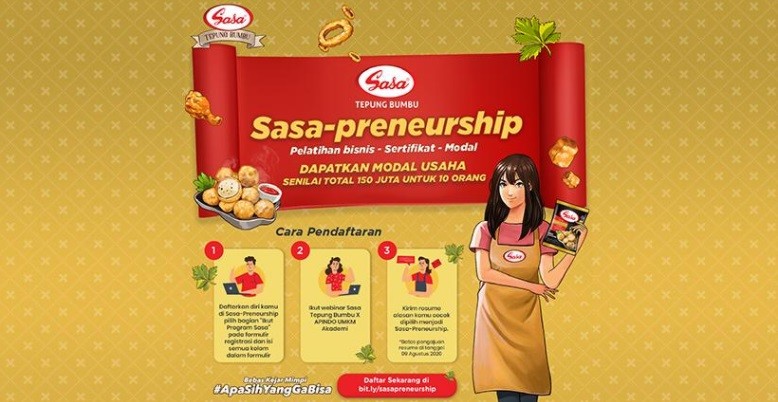Sasa Tepung Bumbu Ajak Generasi Muda Jadi Pengusaha, Apa Sih Yang Gak Bisa