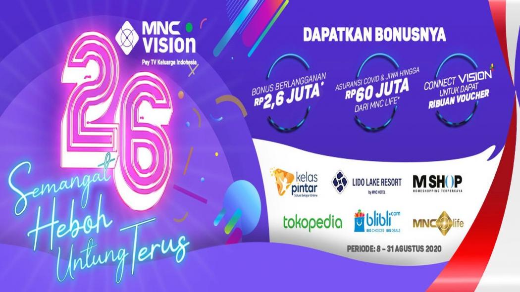Rayakan HUT ke-26, MNC Vision Bagikan Bonus dan Ribuan Voucher ke Pelanggan