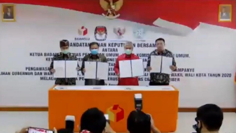 Awasi Pilkada 2020, Bawaslu Bersama KPU, KPI dan Dewan Pers Bentuk Gugus Tugas