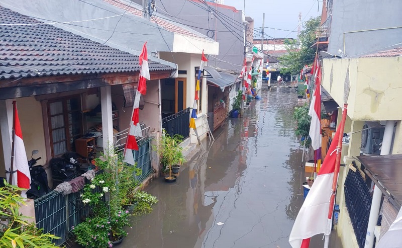 Hujan Deras, 6 Ruas Jalan di Bekasi Banjir