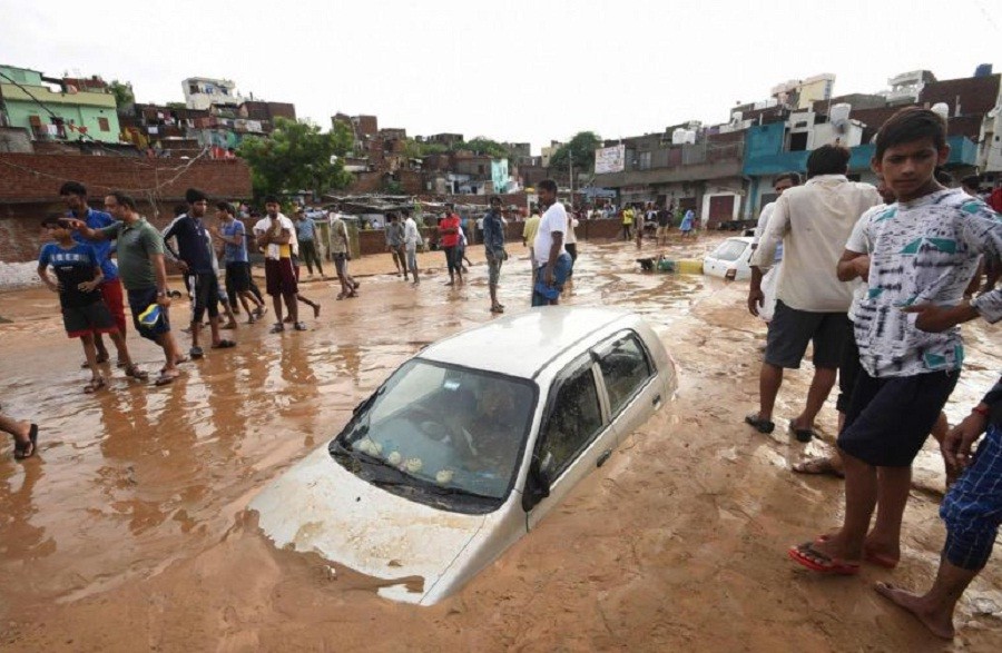 Kota Jaipur India Dilanda Hujan Ekstrem dan Banjir, 3 Orang Tewas