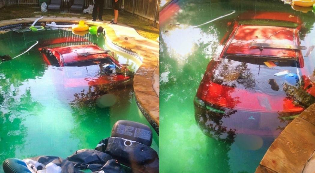 Mitsubishi Lancer Nyemplung di Kolam Renang, Sopir Diancam Denda dan Cabut SIM