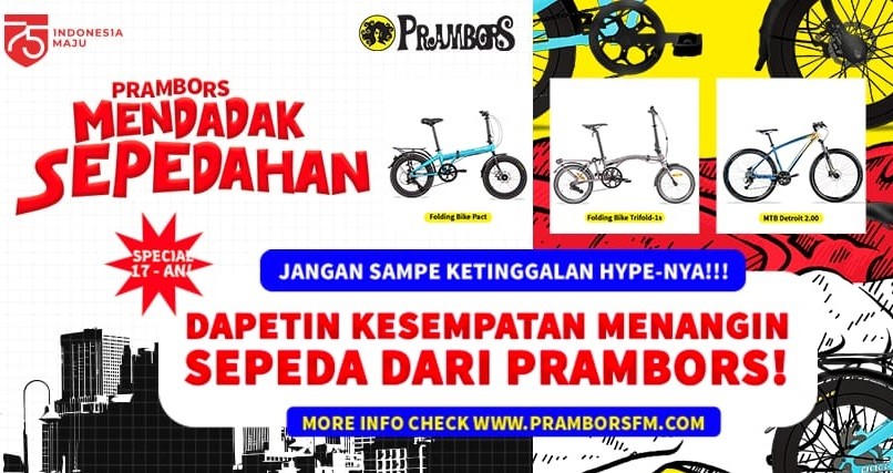 Rayakan 75 Tahun Indonesia, Prambors Bagi-Bagi Sepeda Setiap Hari di Minggu Kemerdekaan