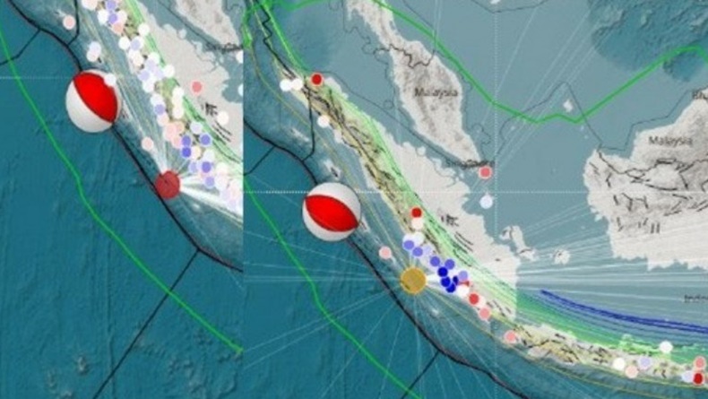 Gempa Doublet di Bengkulu terjadi di Segmen Megathrust Mentawai-Pagai