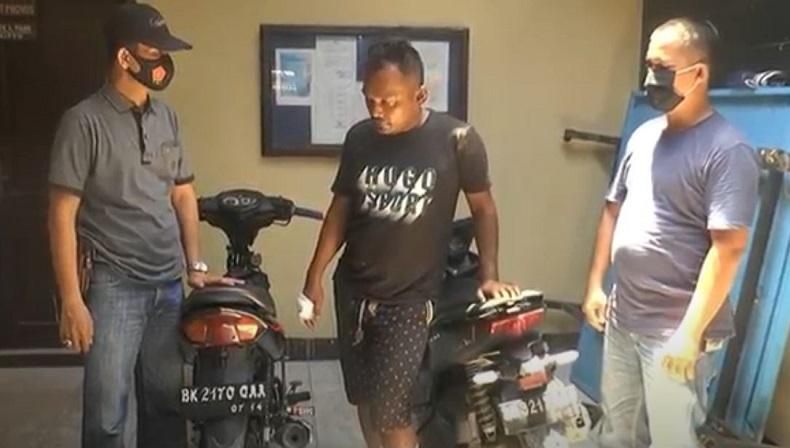 Maling di Asahan Tinggalkan Motor Lama dan Bawa Kabur Kendaraan Baru