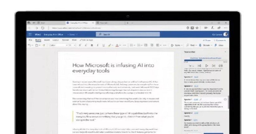 Microsoft Hadirkan Transcribe untuk Word