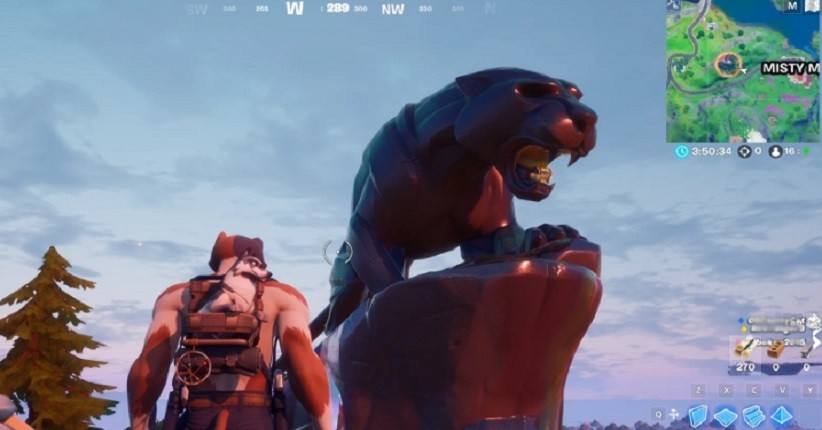 Fortnite Tampilkan Patung Black Panther