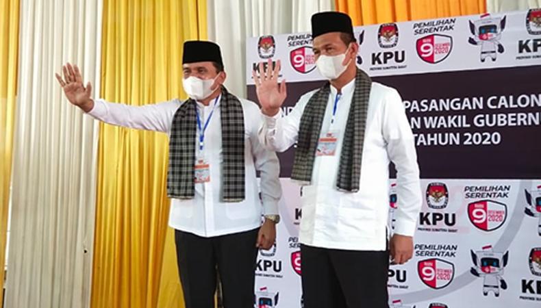 Pilgub Sumbar, Pasangan Koalisi Poros Baru Fakhrizal dan Genius Umar Daftar ke KPU 