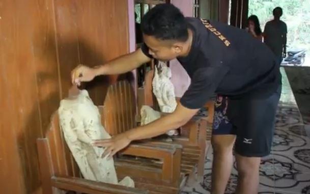 Warga Grobogan Temukan 4 Potongan Arca dan Batu Besar Diduga Fondasi Candi