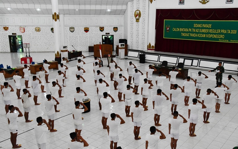 Dari 3.145 Pendaftar, Hanya 520 Calon Bintara PK TNI AD Ikuti Sidang Parade