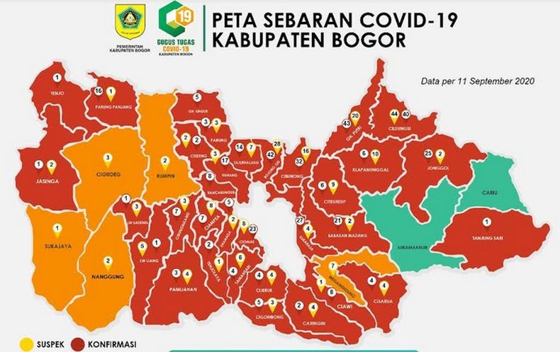 Rekor, 45 Orang Dinyatakan Positif Covid-19 dalam Sehari di Kabupaten Bogor