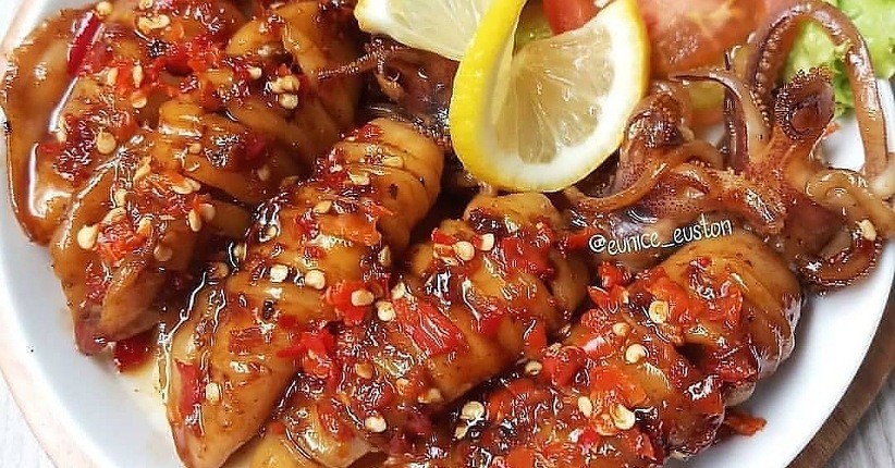 Resep Cumi Bakar Saus Asam Pedas, Enak dan Tidak Alot