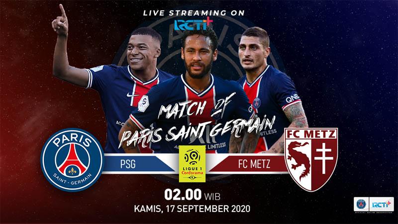 Saksikan PSG Vs FC Metz, Live di RCTI+