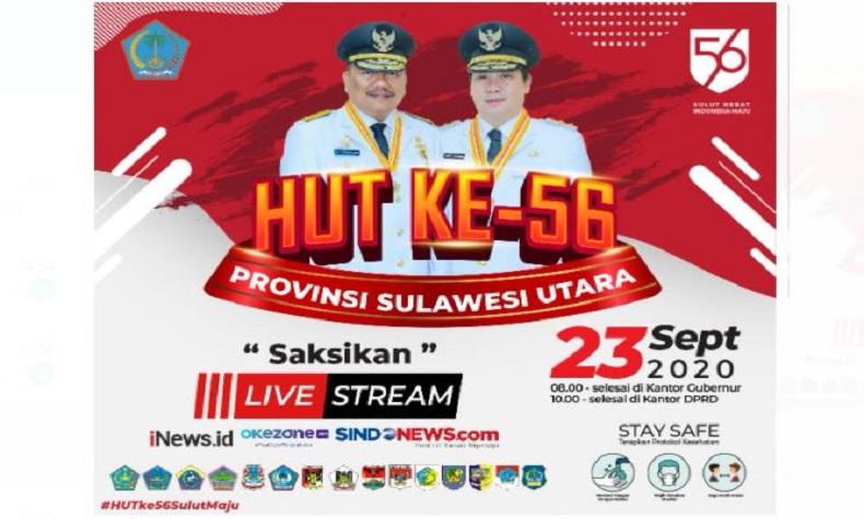 Live di iNews.id, Upacara Puncak HUT ke-56 Sulut Rabu 23 September Pukul 07.45 WITA