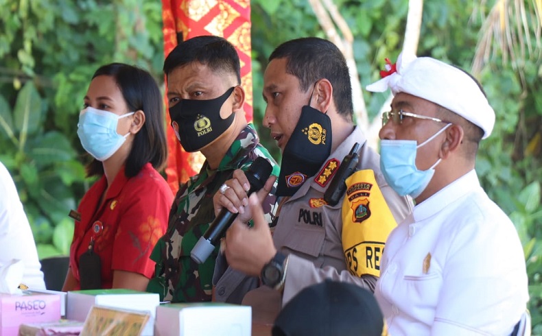 TNI-Polri Ajak Warga di Badung Taati Protokol Kesehatan di Seluruh Tahapan Pilkada