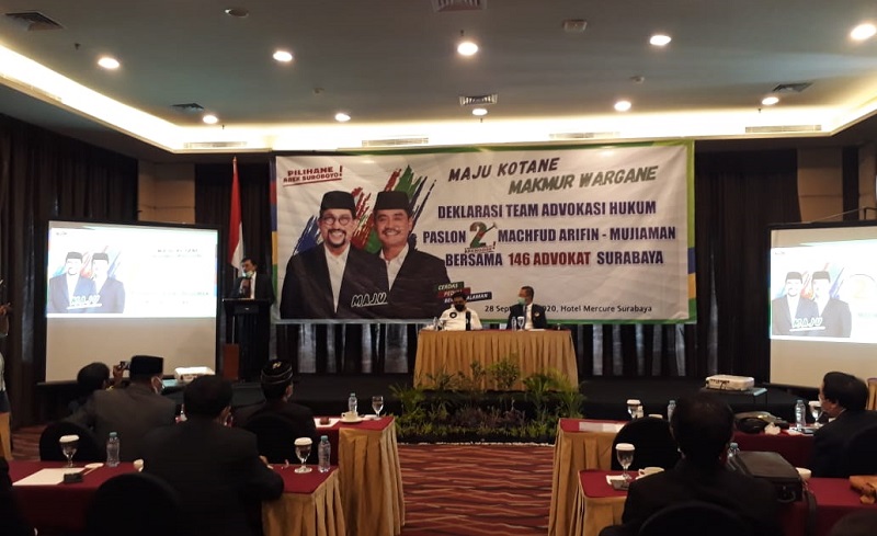 146 Pengacara Dukung Paslon Machfud-Mujiaman di Pilwali Surabaya