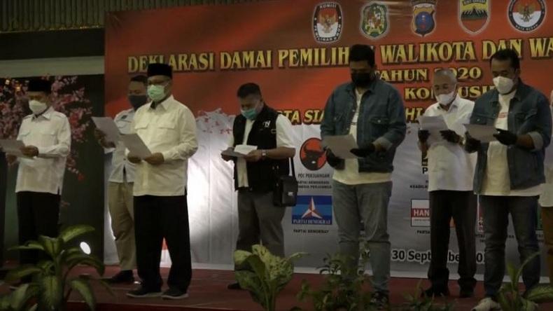 Deklarasi Kampanye Damai Pilkada Medan, Akhyar dan Bobby Bicara soal Netralitas