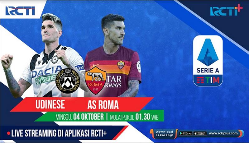 Live di RCTI+, Ini Prediksi Udinese Vs AS Roma, Minggu (4/10/2020) Dini Hari WIB