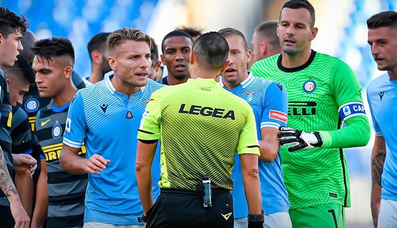 Diwarnai 2 Kartu Merah, Lazio Tahan Imbang Inter Milan
