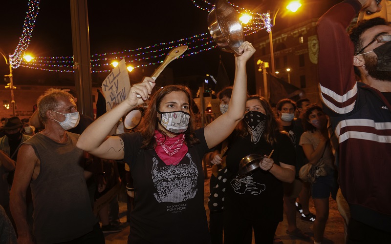 Warga Israel Kembali Demo Tuntut PM Netanyahu Mundur di tengah Pemberlakuan Lockdown