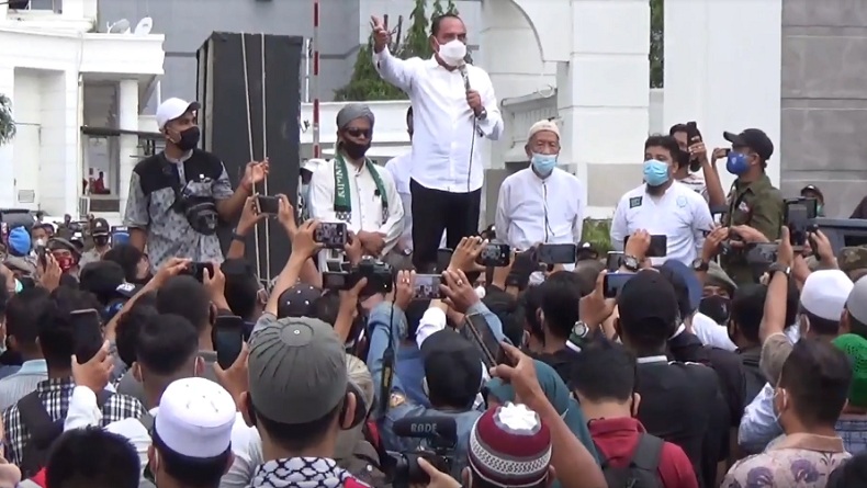 Temui Pengunjuk Rasa Tolak Omnibus Law, Ini Kata Gubernur Edy Rahmayadi
