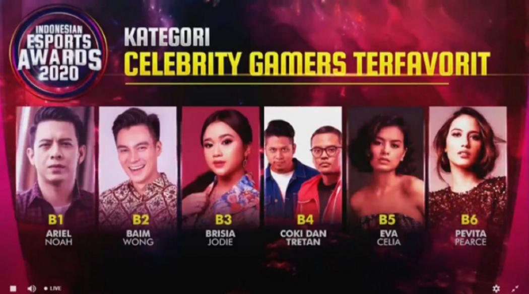 Ariel Noah hingga Pevita Pearce, Valencia Tanoesoedibjo: 6 Selebriti Jadi Nominator Indonesian Esports Awards 2020