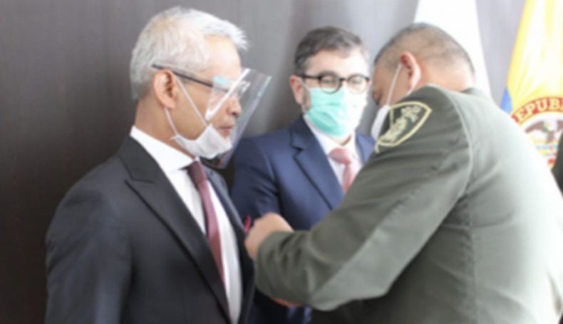 Dubes RI di Bogota Terima Penghargaan dari Kepolisian Kolombia soal Perang Narkoba