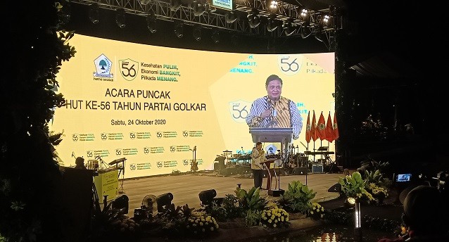 Airlangga Hartarto Ajak Kader Golkar Kawal Kepemimpinan Jokowi-Ma'ruf Amin