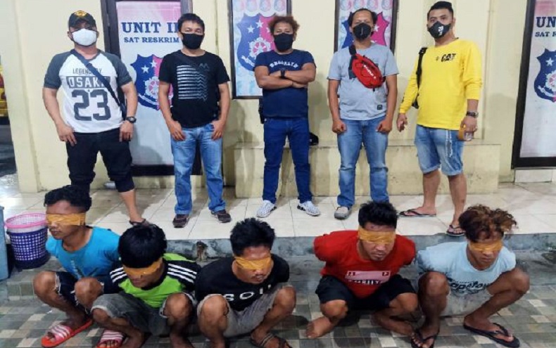 Ini Tampang 5 Pencuri Mesin Kapal Nelayan Boltim yang Ditangkap di Manado