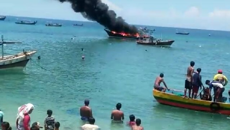 Kapal Motor Terbakar di Probolinggo, Diduga karena Korsleting Listrik