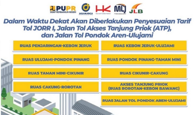 Tarif Tol Akan Naik, Jasa Marga Sebut Saat Ini Masih Sosialisasi