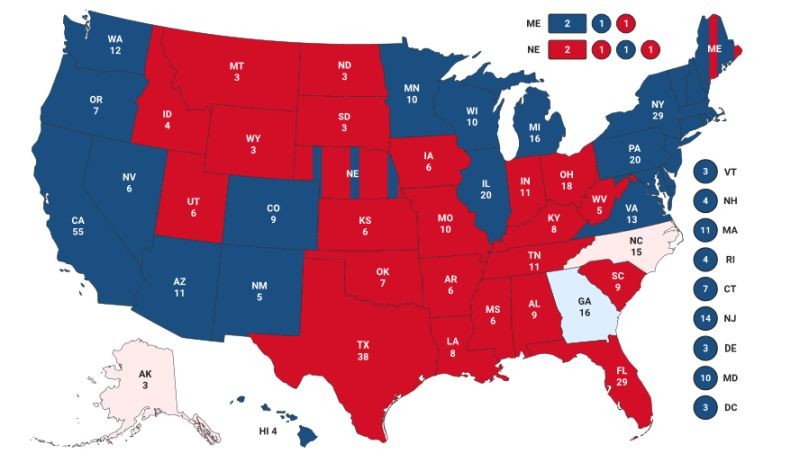 Biden Raih 290 Suara Elektoral Vs Trump 214, 3 Negara Bagian Masih Hitung Suara