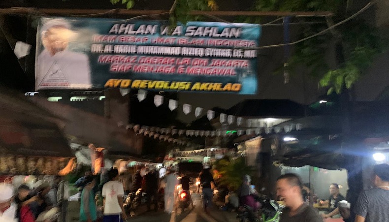 Sambut Kepulangan Habib Rizieq, Laskar Gelar Zikir dan Sholawat di Petamburan