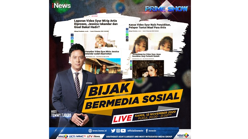Pukul 20.00 WIB Ini di iNews, Jangan Lewatkan Prime Show: Bijak Bermedia Sosial