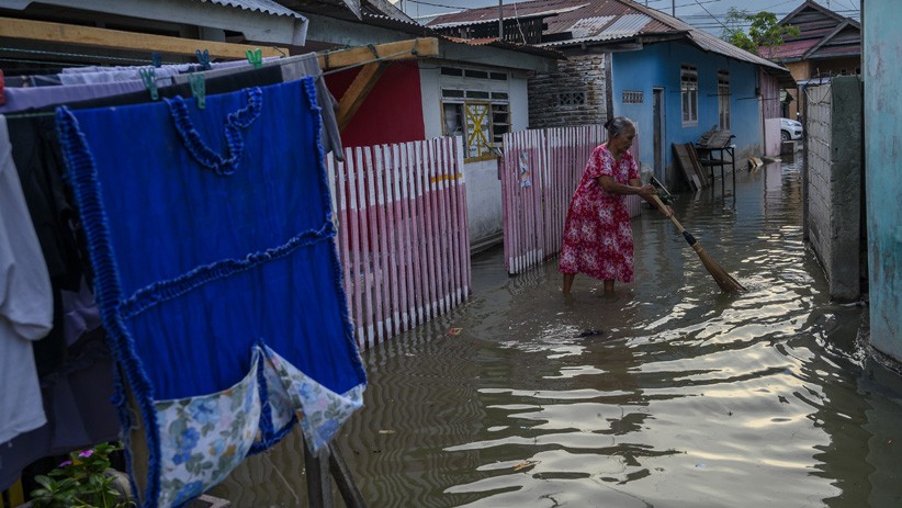 40 Rumah Warga Kampung Pelangi Babel Terendam Banjir Rob