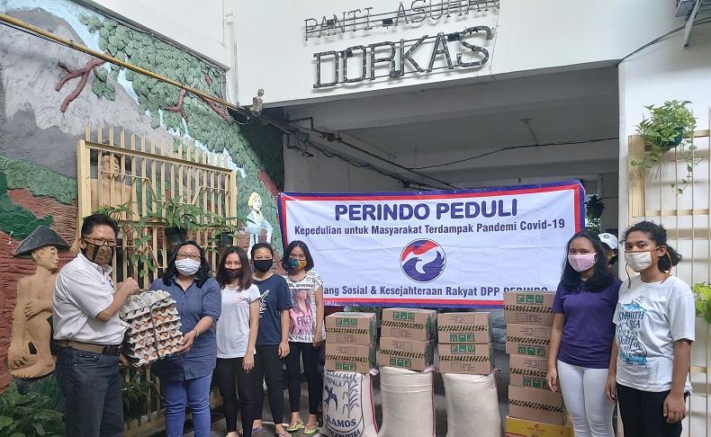 Perindo Peduli Bagikan Sembako ke Panti Asuhan Dorkas saat Pandemi
