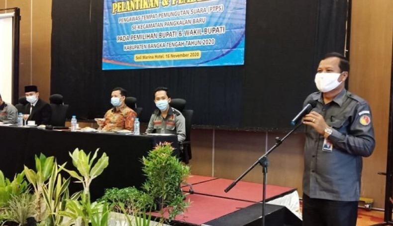 383 Pengawas TPS di Kabupaten Bangka Tengah Resmi Dilantik